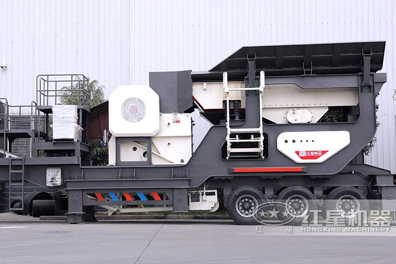 時產(chǎn)500噸的輪胎式移動碎石機(jī)