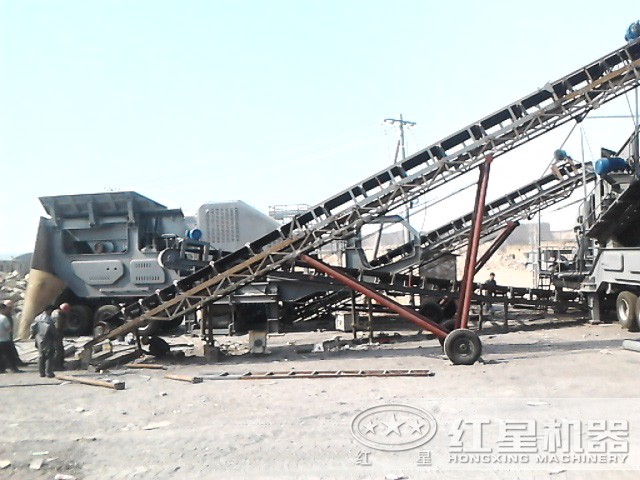 車載移動制砂機作業(yè)現場