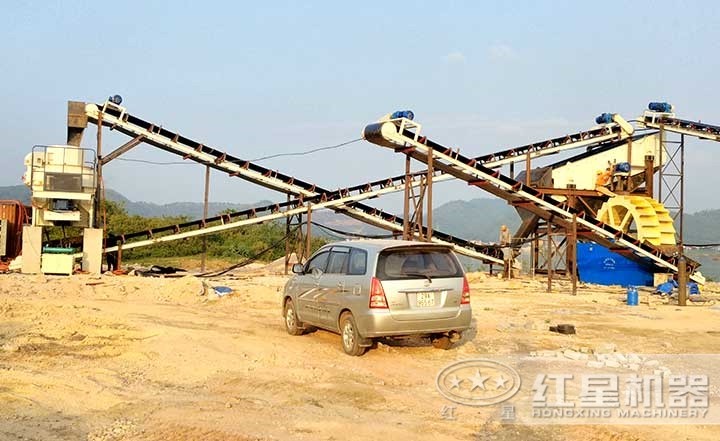 機(jī)制砂生產(chǎn)線現(xiàn)場