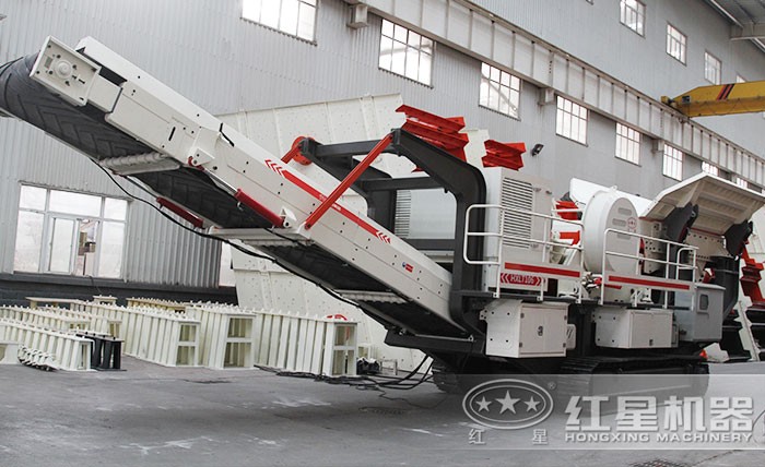 履帶式移動(dòng)重錘式破碎生產(chǎn)線