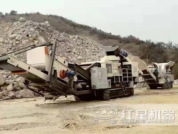 紅星礦渣移動(dòng)破碎站現(xiàn)場