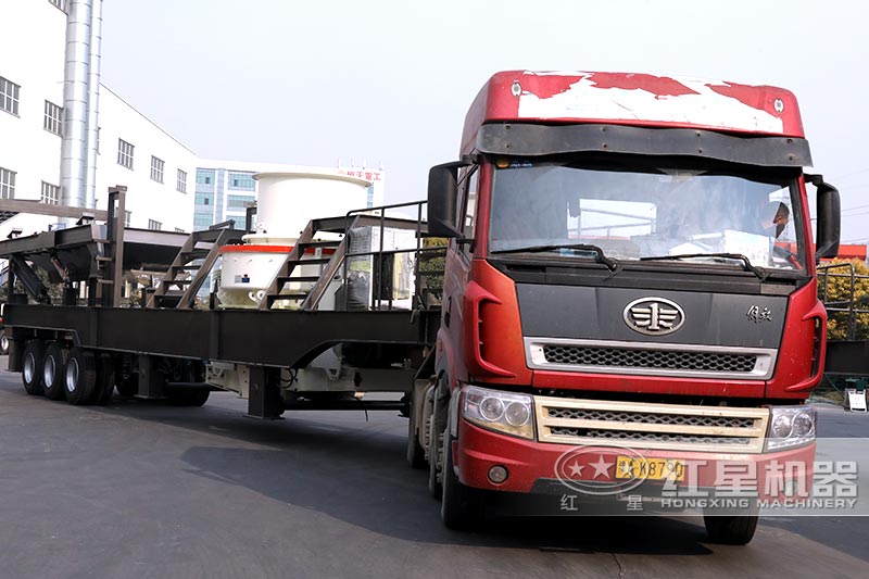 紅星小型移動制砂機(jī)發(fā)貨中