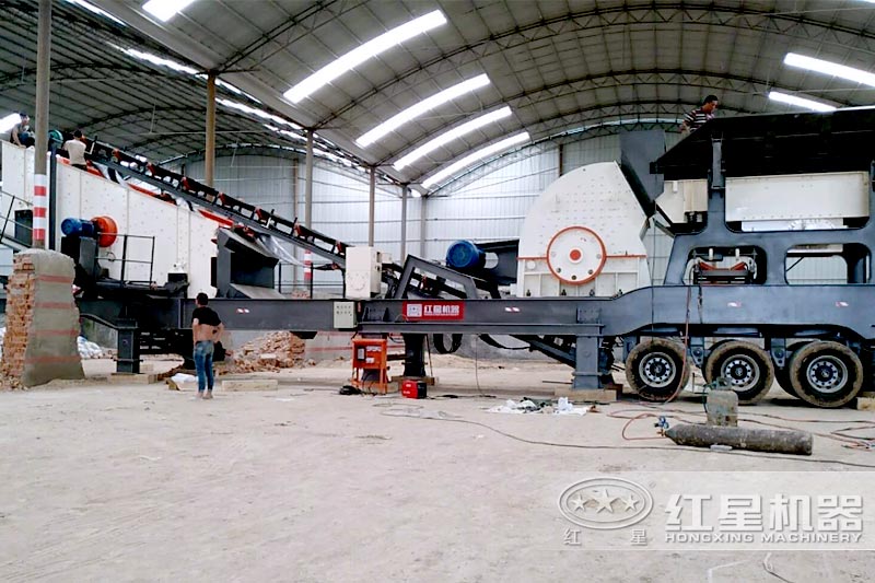 自動大型打沙粉碎機(jī)安裝圖片