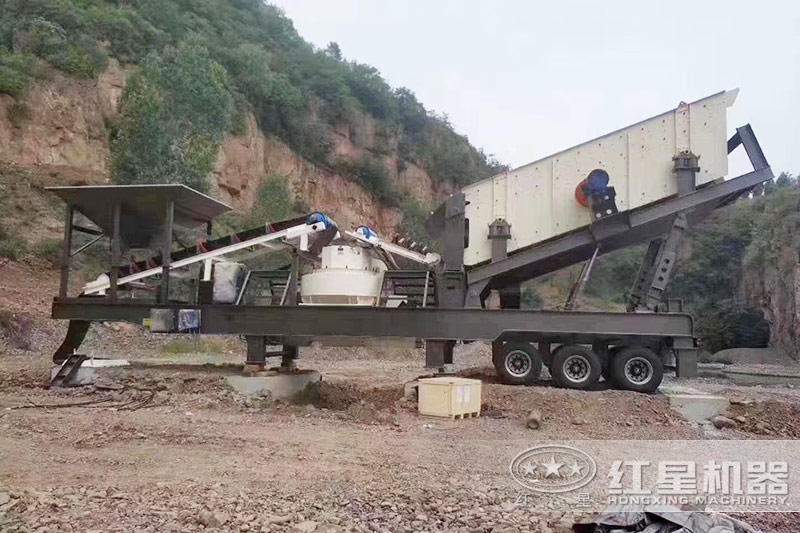 移動制砂機(jī)現(xiàn)場